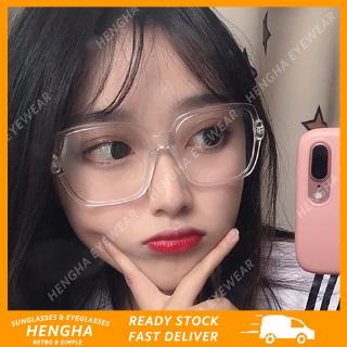 【HENGHA】【พร้อมสต็อก】เกาหลีออกแบบย้อนยุคสี่เหลี่ยมเล็กลูกอมสีกรอบแว่นตาผู้หญิง / ผู้ชาย