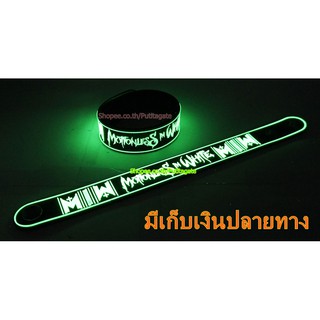 MOTIONLESS IN WHITE  Wristband ริสแบนด์ เรืองแสง กำไลยาง ปั๊มนูน วงร็อค pg143 หายาก