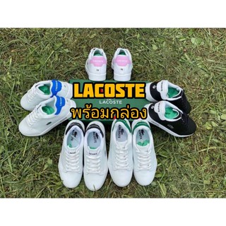 รองเท้า LACOSTE (ควร+บวกเพิ่ม1ไซส์)รองเท้าลาคอสท์พร้อมกล่อง