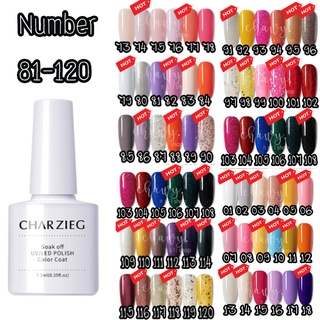 81-120 CHARZIEG ยาทาเล็บสีเจล สีทาเล็บ ยาทาเล็บ Gelpolish  ยาทาเล็บแบบเจล เจลทาเล็บ สีเจลทาเล็บ ยาทาเล็บ