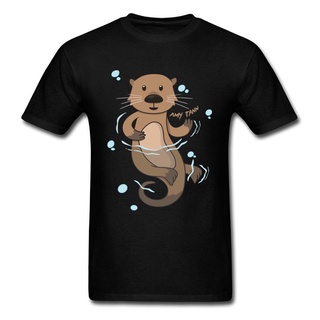 [S-5XL] เสื้อยืดลําลอง ผ้าฝ้าย 100% แขนสั้น คอกลม พิมพ์ลาย Otter Apparel สําหรับผู้ชาย คู่รัก