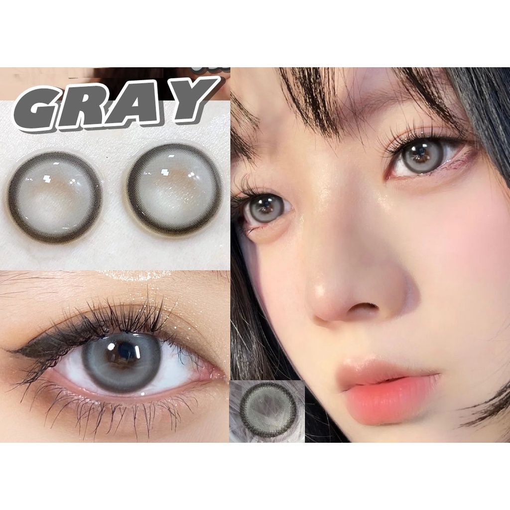 HSMNAO Series ยี่ห้อ OVOLOOK ,14.20mm, Gdia 13.6mm, (เกรด 0-8.00), คอนแทคเลนส์รายปีใช้(สีเทา)