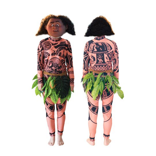 ชุดมาวอิ Maui แห่งภาพยนต์การ์ตูนโมอาน่า Moana ชุดชาวเกาะ ชุดฮาวาย cp16.2/wc15