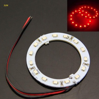 SUN 2x 12V 60MM 15 LED 3528 chip SMD Car Angel Eyes Bright Red Ring Light New