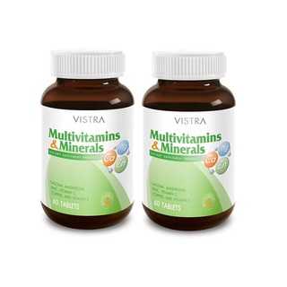 VISTRA Multivitamins &amp; Minerals PLUS AMINO ACID 50 เม็ด (2 ขวด)