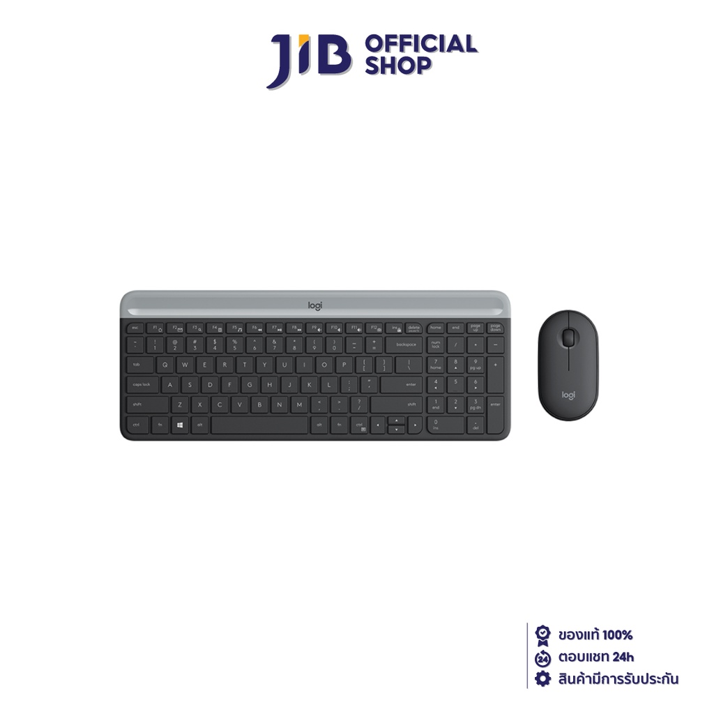 WIRELESS KEYBOARD & MOUSE (คีย์บอร์ดและเมาส์ไร้สาย) LOGITECH MK470 SLIM WIRELESS KEYBOARD AND MOUSE 