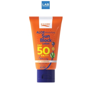 P.O.CARE Aloe Moist Sun Block Lotion SPF50 PA++ 45ml. - พี.โอ.แคร์ ครีมกันแดดสูตรเนื้อบางเบา 1 ชิ้น