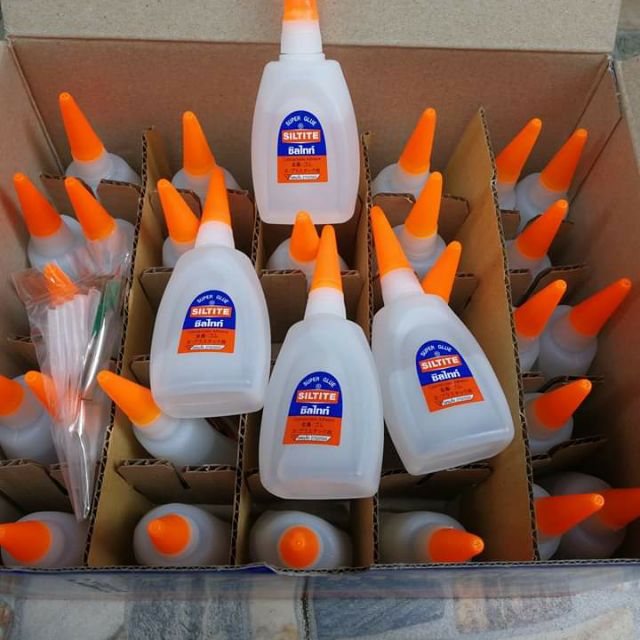 กาวร้อนชิลไทท์ ส่งฟรี!! สูตรแห้งเร็ว!! SILTlTE(ยกกล่อง30 ขวด**50กรัม**)