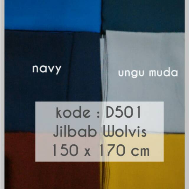 Wolvis Square Hijab (รหัส: D501 / D445)