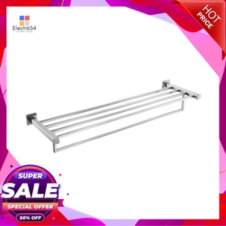 ชั้นวางพร้อมราว HAFELE 499.98.304 สเตนเลสTOWEL RACK HAFELE 499.98.304 STAINLESS STEEL