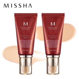 Missha M Perfect Cover บีบีครีม / RX SPF 42 PA+++ 50 มล. คอนซีลเลอร์ครีม 21 23 สี แต่งหน้า BB ครีม