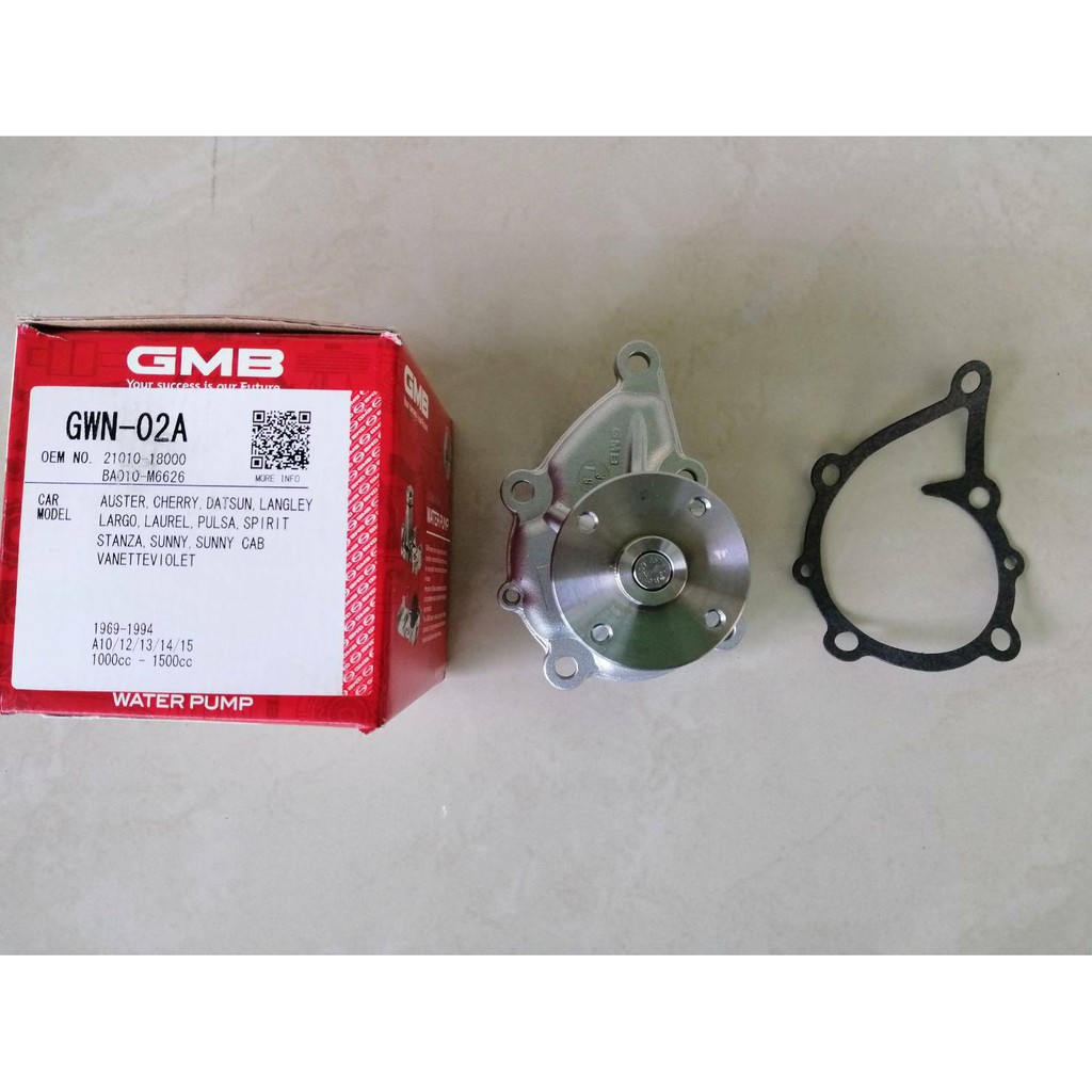 ปั๊มน้ำ   NISSAN SUNNY  B110,120Y,ปี1969-1994  หน้าแปลนเล็ก GMBแท้ๆ    ลูกละ500บาท