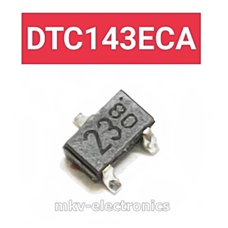 (5ตัว) DTC143ECA , DTC143EC , Marking 23 , BEC , NPN 50V 0.1A SOT-23 ดิจิตอลทรานซิสเตอร์ (รหัสสินค้า M02357)