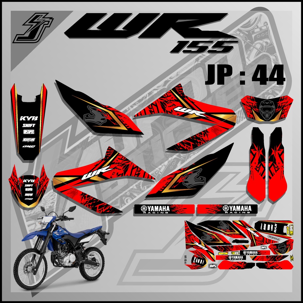สติ๊กเกอร์ Striping Sticker Lis Variation Trill WR 155 - Striping WR 155 Supermoto JP-44 Design