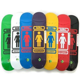 บอร์ดสเก็ตบอร์ดแบบมืออาชีพ GIRL BRAND DOUBLE KICK TAIL SKATEBOARD DECK FREE GRIPTAPE