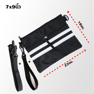 MiniBag กระเป๋าสะพาย ชาย/หญิง ผ้าร่ม  รุ่นW2 สีดำ