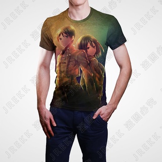 ใหม่ เสื้อยืดแขนสั้น พิมพ์ลายการ์ตูนอนิเมะ Attacking Giant Attack on Titan 3D แฟชั่น สําหรับผู้ชาย ผู้หญิง 2023