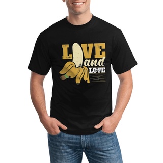 [S-5XL] เสื้อยืด พิมพ์ลายกล้วย Live And Love หลากสี แฟชั่นสําหรับผู้ชาย