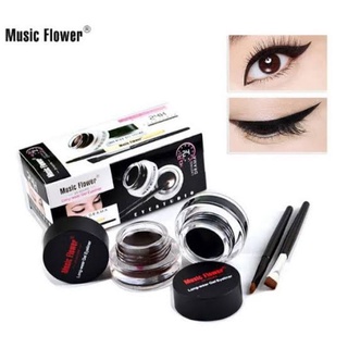 เจลอายไลเนอร์ 2ตลับกันน้ำ24ชม Music Flower 24 Hours Longwear Gel Eyeliner