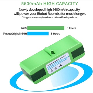 แบตเตอรี่ Li-on 14.4v 5200mAh battery สำหรับ iRobot Roomba 500 600 700 800 900