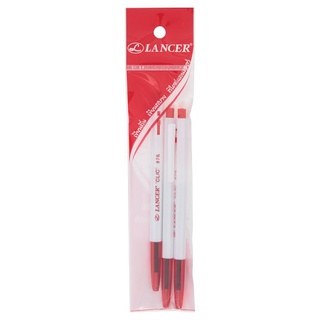 🔥แนะนำ!! แลนเซอร์ คลิ๊ก ปากกา สีแดง 3 ด้าม Lancer Clic Red Color Pen 3 pcs