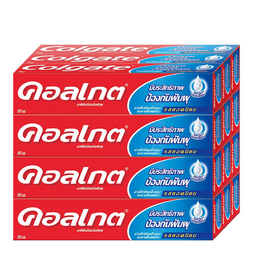 คอลเกต ยาสีฟันยอดนิยม 90 กรัม x12 หลอด Colgate Top Toothpaste 90g. X12 tubes.