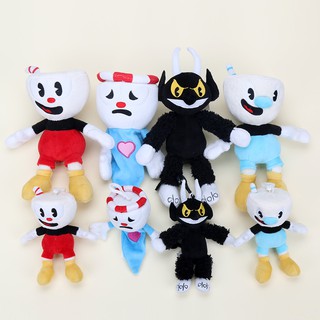 15-28 ซม. เกมร้อน Cuphead ตุ๊กตาของเล่น Mugman the Devil Legendary Chalice King Dice ตุ๊กตา Cuphead Keyrings