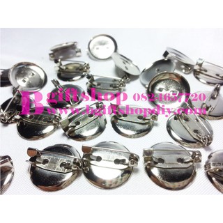 เข็มกลัด​ มีฐานกลม 2ซม 100ชิ้น65บาท