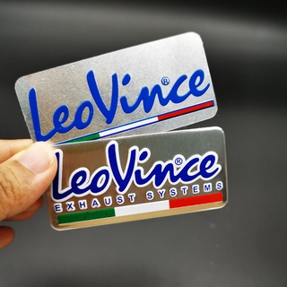 LeoVince สติ๊กเกอร์อลูมิเนียมอัลลอยด์ท่อไอเสียรถจักรยานยนต์กันน้ำและทนอุณหภูมิสูง