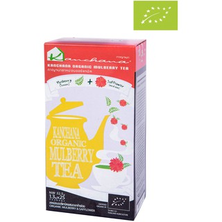 Kanchana Organic Mulberry Tea + Safflower 25 Teabags กาญจนา ชาหม่อนออร์แกนิค ผสมดอกคำฝอย 25 ซอง (32.5g)