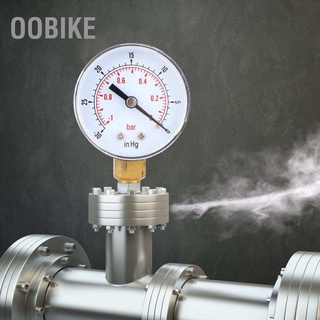 OObike Vacuum Gauge -1-0Bar -30-0inHg 50mm 1/8 BSPT Bottom Connection for Air Water Oil