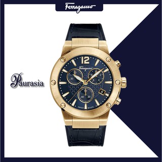 [ของแท้] Ferragamo นาฬิกาข้อมือ ผู้ชาย รุ่น FERRAGAMO FIJ06-0017 F80 44mm.CHRONO DIAL/BLUE S/BLUE paurasia ปอเรซีย