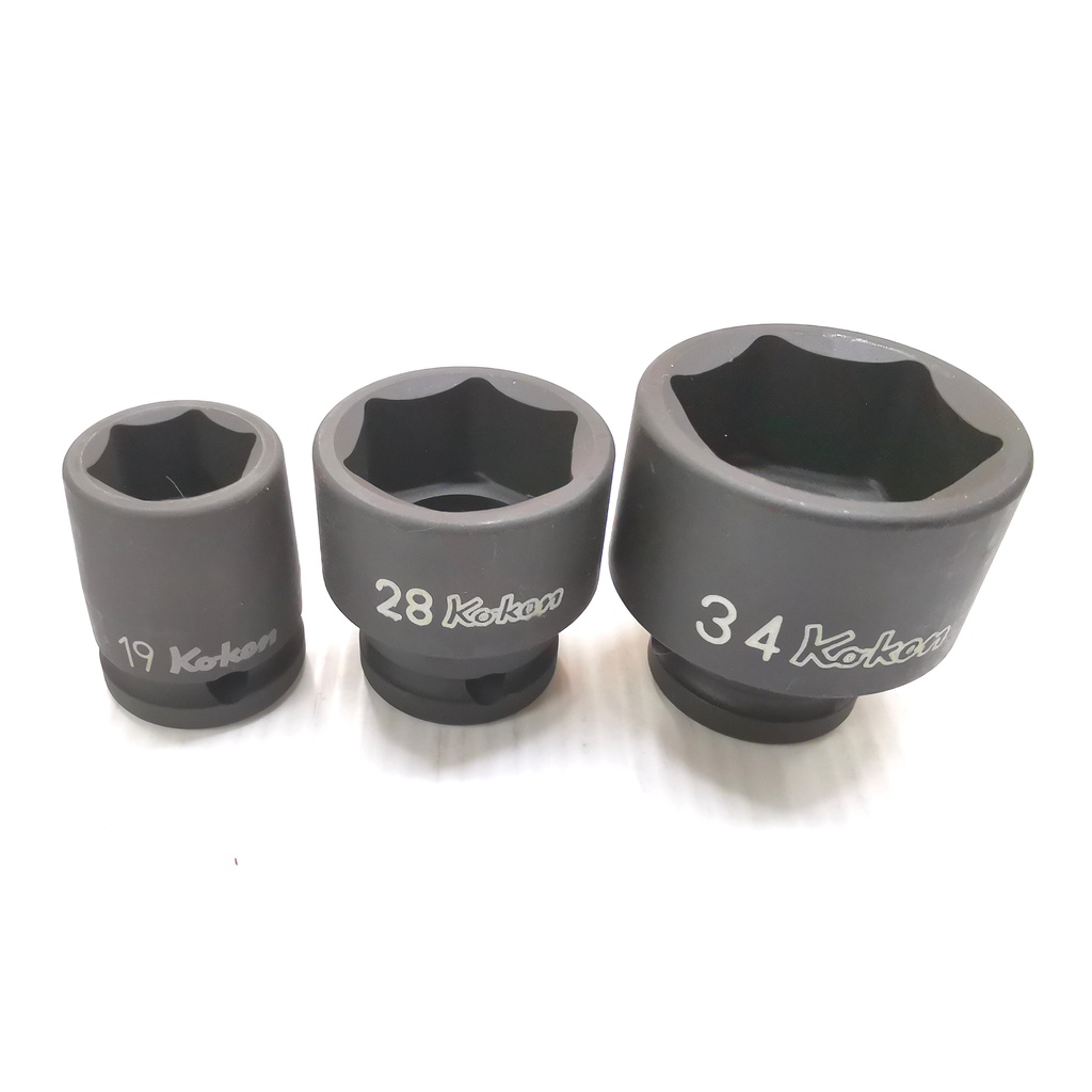 KOKEN 14400M ลูกบ็อกซ์ลม สั้น 6P (มิล)​ รู1/2″ ลูกบ็อกซ์ลม โคเคน แท้