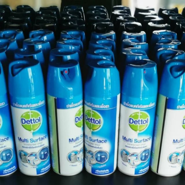 พร้อมส่ง@@dettol multi surface disinfectant spray 450 ml. สีเขียว/ฟ้า.​และ​ 225​ml.