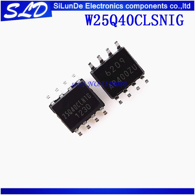 อุปกรณ์เสริม W25Q40CLSNIG W25Q40CL W25Q40 SOP-8 10 ชิ้น / ล็อต