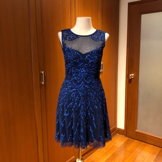 Aidan Mattox evening dress embroidery งานสวยมากๆๆๆหรูและแพง New ปักทั้งตัว ปังมากๆ size US2