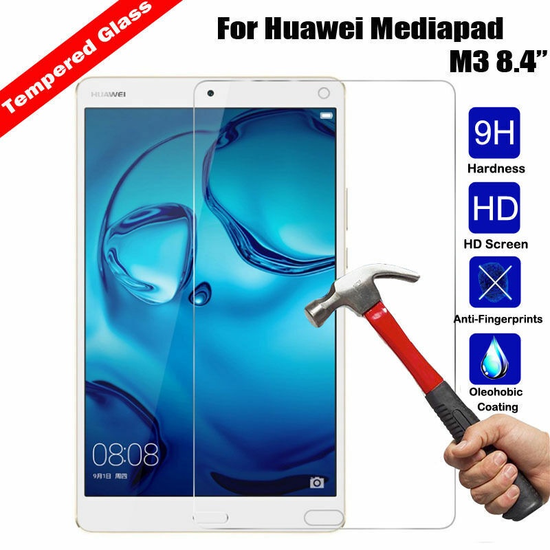 ฟิล์มกระจกนิรภัยกันรอยหน้าจอ 9H ของแท้ สําหรับ Huawei Mediapad M3 M5 8.4 M3 Lite T3 7.0 8.0 9.6