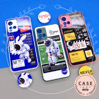 เคส OPPO A53 A54(4G) A74(5G) F11 Pro Reno 7(5G) Reno 7Z(5G)เคสมือถือกระจกพิมพ์ลายหน้าเงา กันเลนส์กล้อง ฟรี Griptok เคสลา