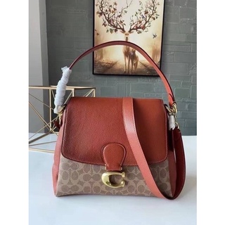 COACH Coated Canvas Signature May Shoulder Bag