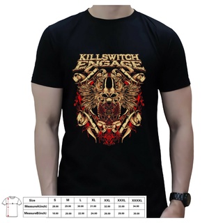 ผ้าฝ้ายคอกลมเสื้อยืด พิมพ์ลายกราฟฟิค Killswitch Engage Metalcore สําหรับผู้ชายfrom S-4XL