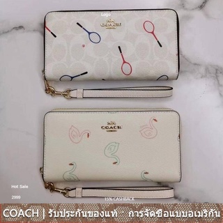 us นำเข้า⭐️ Coach 8384 8385 กระเป๋าสตางค์ใบยาวใหม่ 8384 C8384 C8385