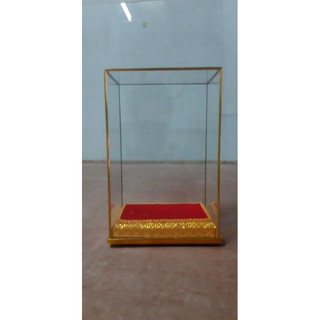 ตู้กระจกครอบขนาด5×3.5×6นิ้วสี่เหลี่ยมใส