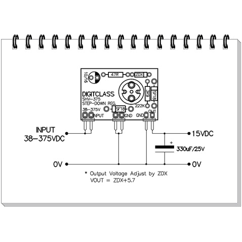 DIGITCLASS Step-down High Voltage switching regulator SHV-375