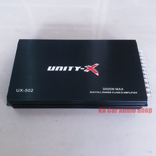 เพาเวอร์แอมป์ class d 4ch 3000W ยี้ห้อ UNITY-X เพาเวอร์แอมป์รถยนต์ คลาสดี 4 ch ขับกลางแหลม และซับ ยาวๆ ลดราคาพิเศษ