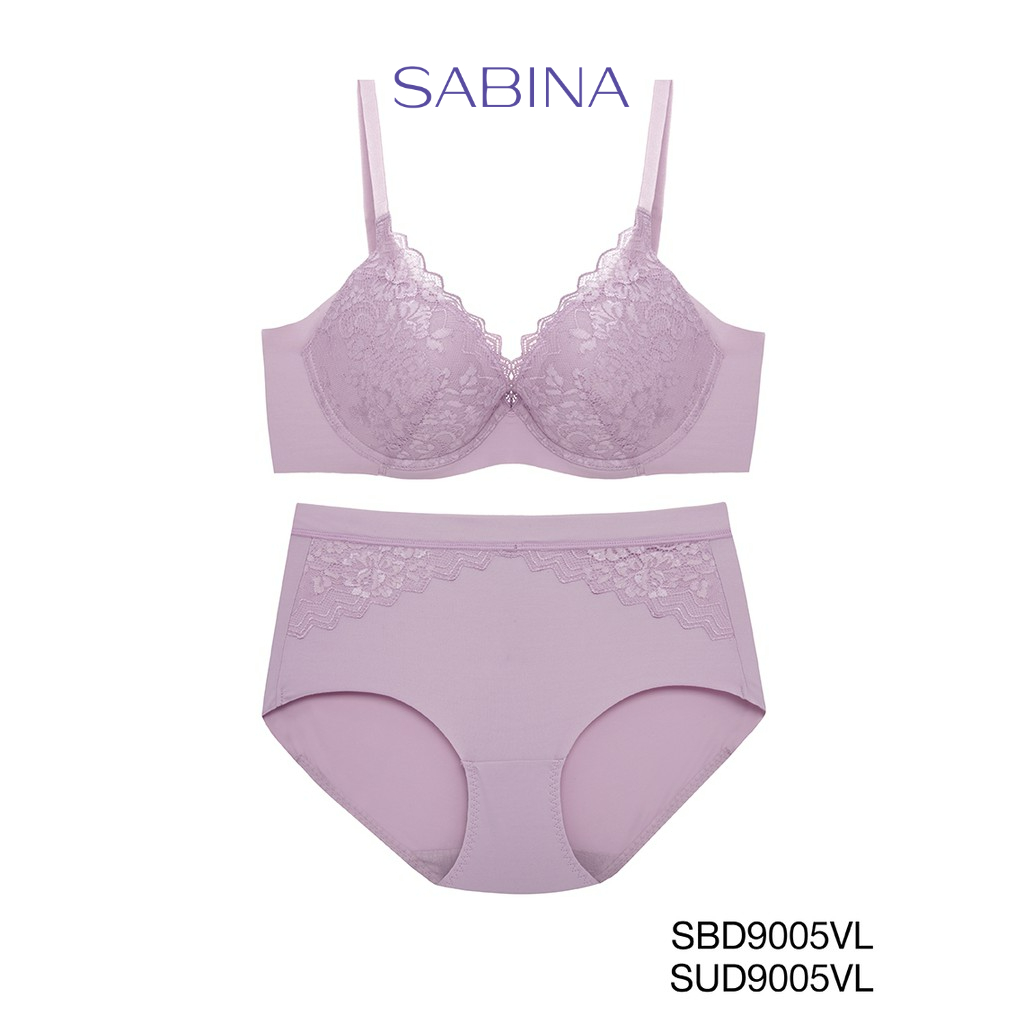 Sabina เซตชุดชั้นใน Seamless Fit รุ่น Perfect Bar รหัส SBD9005VL+SUD9005VL สีม่วง