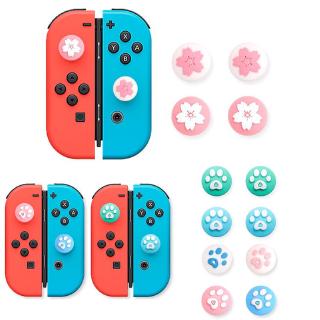 จุกยางอนาลอค Nintendo Switch Thumbgrip หุ้ม ปุ่ม Analog NS Switch Lite joy - con ลายเท้าแมว สีพาสเทล pastel สุดน่ารัก