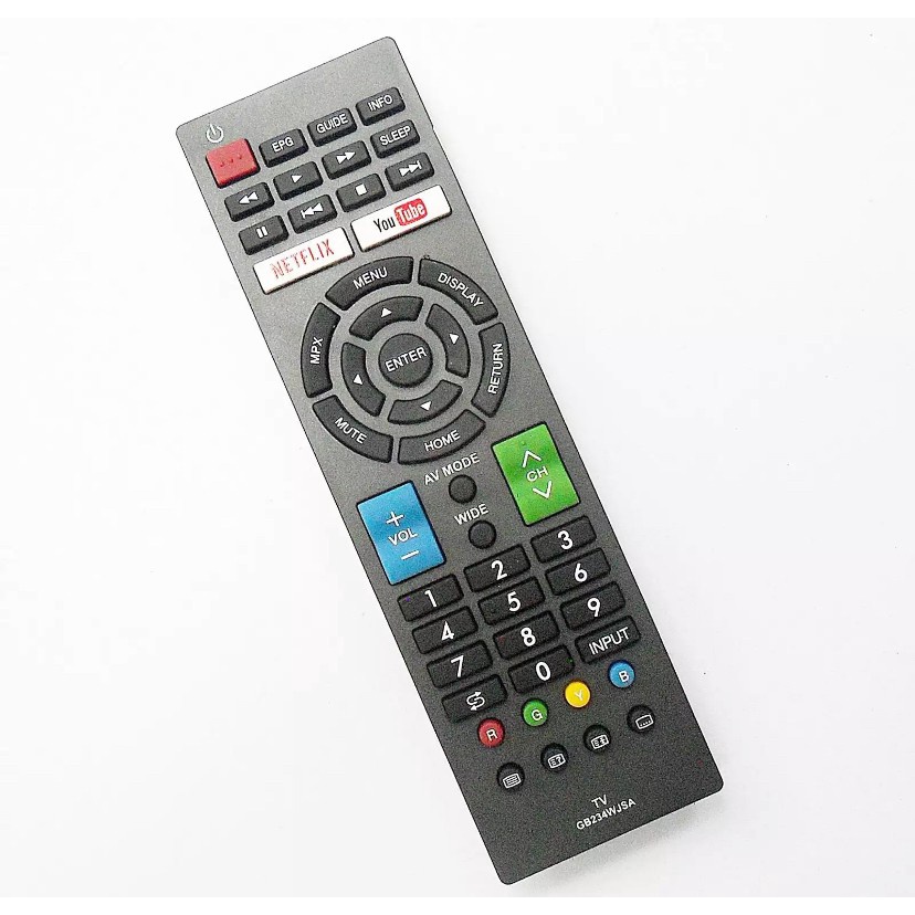 รีโมทสมาร์ททีวี ชาร์ป Sharp รุ่น GB275WJSA [มีปุ่มBROWSER/ปุ่มYOUTUBE