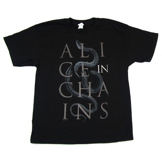 ผ้าฝ้ายคอกลมเสื้อยืด พิมพ์ลาย Alice In Chains Snake Black Official Band Merch AIC สไตล์คลาสสิก ไม่ซ้ําใคร สําหรับผู้ชาย