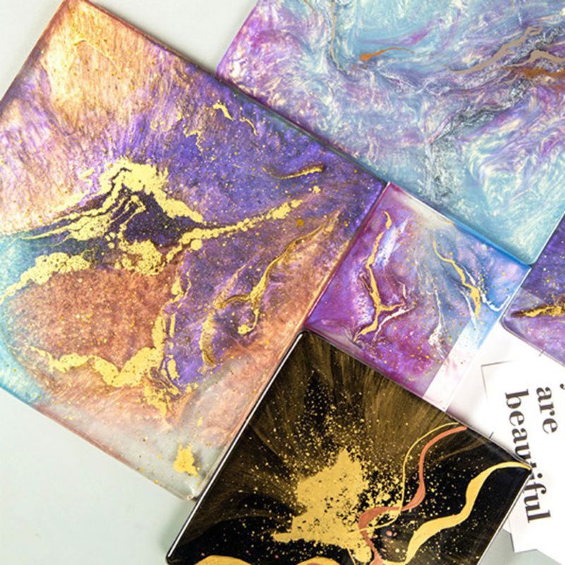 Sa Beautiful ผงไข่มุกอีพ็อกซี่เรซิ่น ลายหินอ่อน สีเมทัลลิก 3 กรัม สําหรับทําเครื่องประดับ DIY - รูปที่ 5