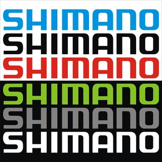 shimano สติกเกอร์ pvc กันน้ำ  ขนาด 2.5 x20 cm ราคา 19 บาท